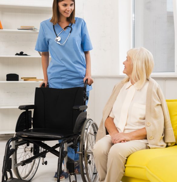 nurse-getting-wheelchair-old-woman